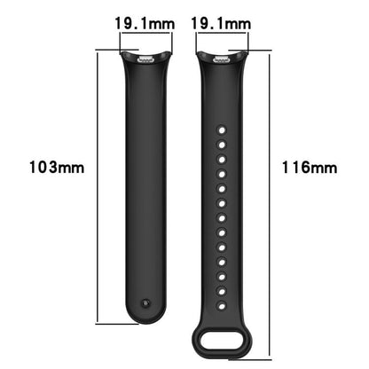 Lot de 5 bracelets de montre en silicone de couleur unie avec boucle métallique xDfind, For Xiaomi Smart Band 10 / 9 / 8
