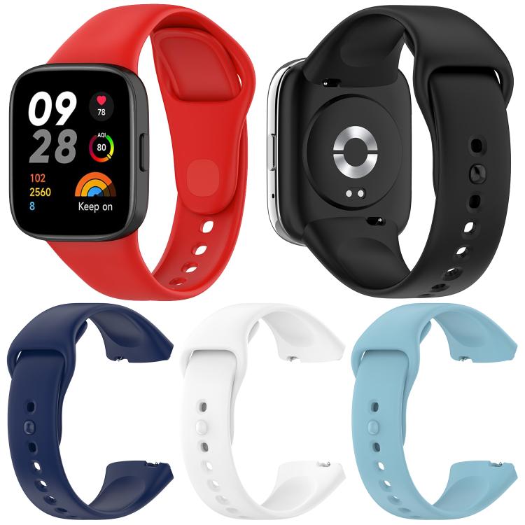 Lot de 5 bracelets de montre en silicone de couleur unie xDfind, For Redmi Watch 3 Active / Watch 3 Lite