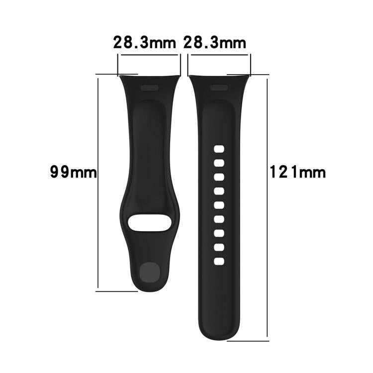 Lot de 5 bracelets de montre en silicone de couleur unie xDfind, avec bouton, For Redmi Watch 3