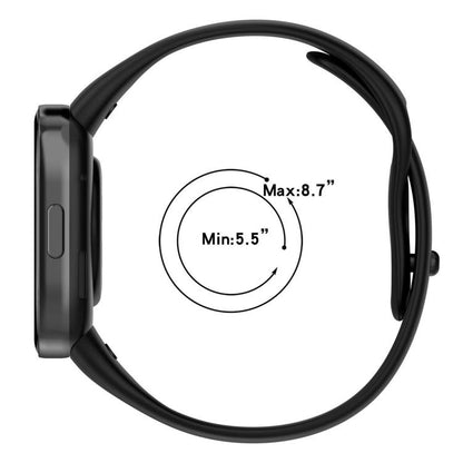 Lot de 5 bracelets de montre en silicone de couleur unie xDfind, avec bouton, For Redmi Watch 3