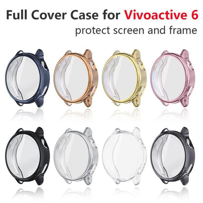 xDfind Film avec coque de montre en TPU électroplaqué intégrée, For Garmin Vivoactive 6