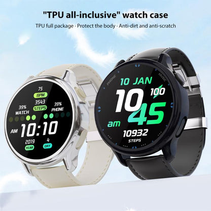 xDfind Film avec coque de montre en TPU électroplaqué intégrée, For Garmin Vivoactive 6