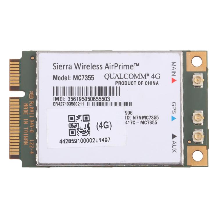 Module sans fil Wi-Fi Sierra Wireless AirPrime MC7355 AT&T 4G LTE/HSPA+ 100 Mbps PCI-E M.2, MC7355