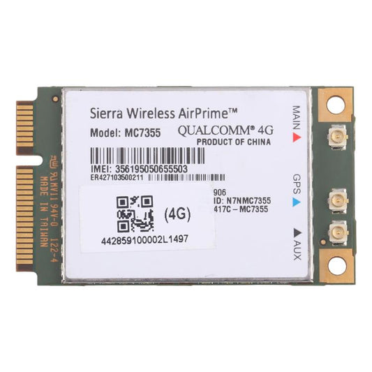 Module sans fil Wi-Fi Sierra Wireless AirPrime MC7355 AT&T 4G LTE/HSPA+ 100 Mbps PCI-E M.2, MC7355