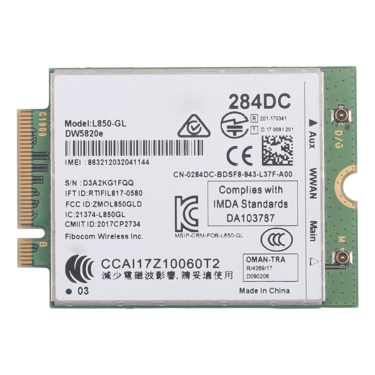 Module sans fil 4G L850-GL DW5820E 284DC pour DELL 5410, 5420, 5430, 3510 et 5530, L850-GL DW5820E