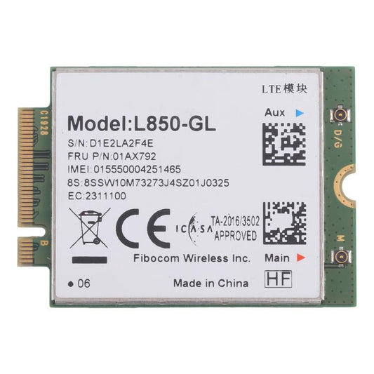 Module sans fil 4G L850-GL pour Lenovo Thinkpad X380 X390 L480 T480 T580 T14 X1C 01AX792, L850-GL 4G