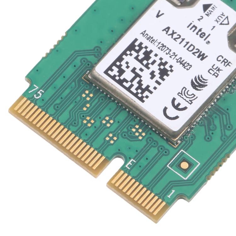 Carte sans fil WiFi 6E Intel AX211D2W M.2 double bande WiFi Bluetooth, AX211D2W