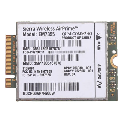 EM7355 Gobi5000 WWAN 4G LTE 753080-005 pour HP EliteBook 820 840 850 G1, EM7355 Gobi5000