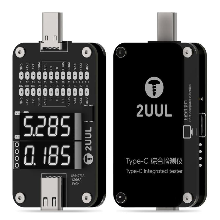 Testeur de diagnostic complet pour port Type-C 2UUL PW32 avec détection de charge en temps réel, 2UUL PW32
