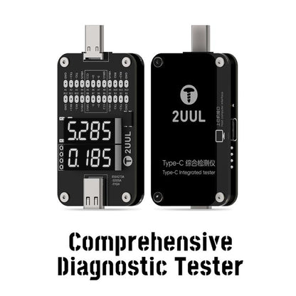 Testeur de diagnostic complet pour port Type-C 2UUL PW32 avec détection de charge en temps réel, 2UUL PW32