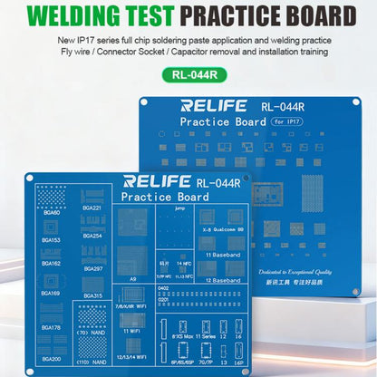 RELIFE RL-044R Connecteur de puce BGA, support de soudage, carte de test CE compatible avec la série iPhone 17, RELIFE RL-044R