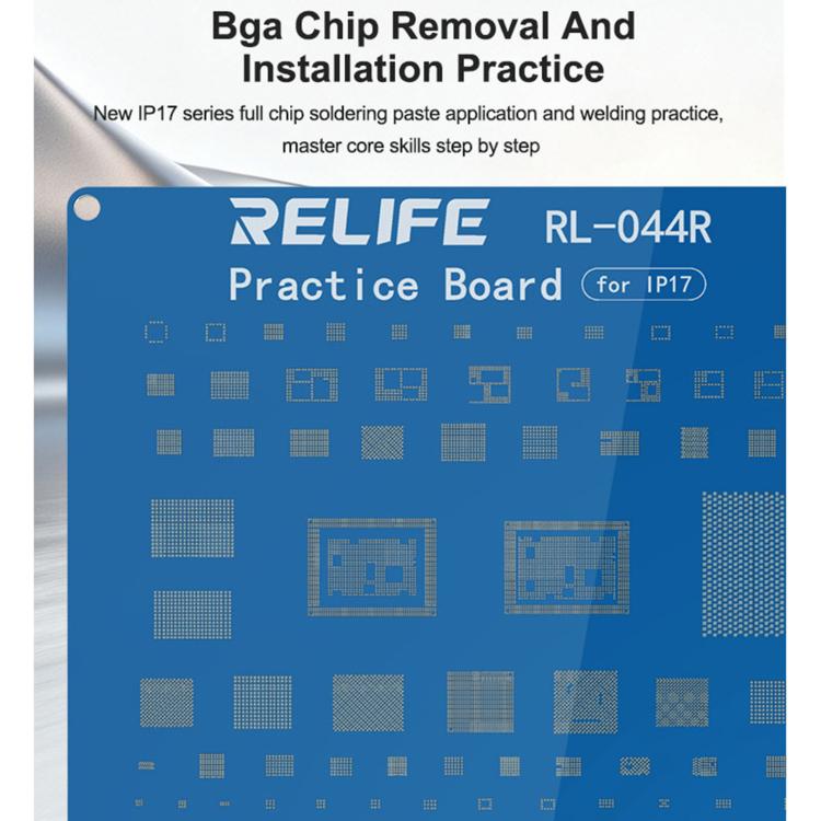 RELIFE RL-044R Connecteur de puce BGA, support de soudage, carte de test CE compatible avec la série iPhone 17, RELIFE RL-044R