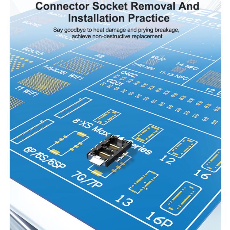 RELIFE RL-044R Connecteur de puce BGA, support de soudage, carte de test CE compatible avec la série iPhone 17, RELIFE RL-044R