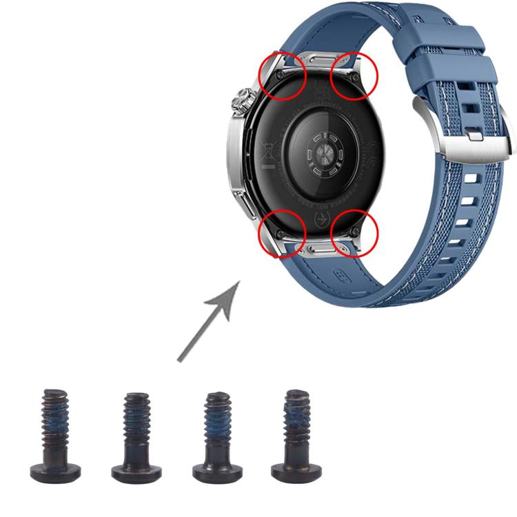 Jeu de vis d'origine pour le couvercle arrière, For Huawei Watch Ultimate 2, For Huawei Watch GT 6 Pro 46mm, For Huawei Watch GT 6 46mm, For Huawei Watch GT 5 Pro 46mm, For Huawei Watch GT 5 46mm, For Huawei Watch GT 4 46mm