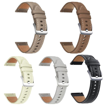 Lot de 5 bracelets de montre xDfind Flat Head Black Shark en cuir végan grain fin, For Samsung Galaxy Watch8 / Watch8 Classic
