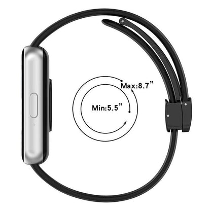 Lot de 5 bracelets de montre en silicone noir à boucle magnétique xDfind avec trou, For Samsung Galaxy Fit3