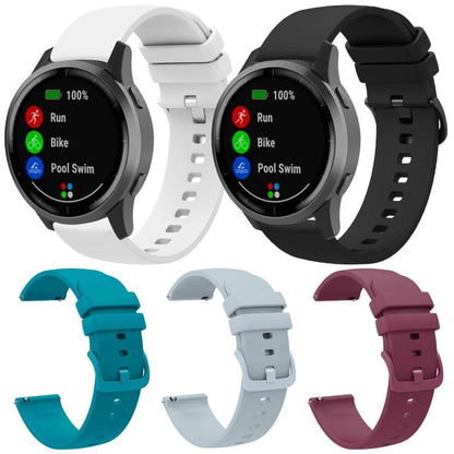 Lot de 5 bracelets de montre en silicone plat couleur unie xDfind, 18mm, 20mm, 22mm