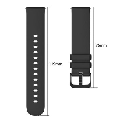 Lot de 5 bracelets de montre en silicone plat couleur unie xDfind, 18mm, 20mm, 22mm