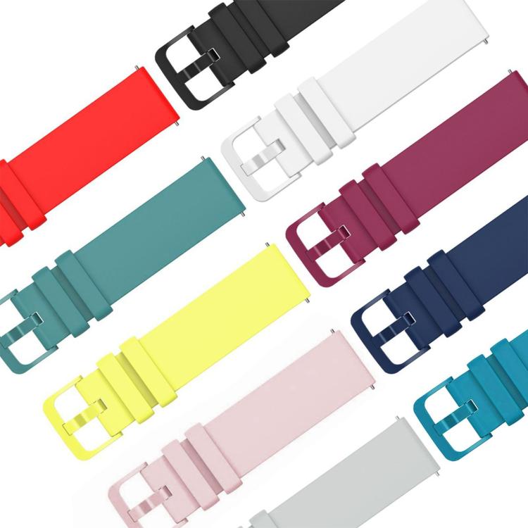 Lot de 5 bracelets de montre en silicone plat couleur unie xDfind, 18mm, 20mm, 22mm