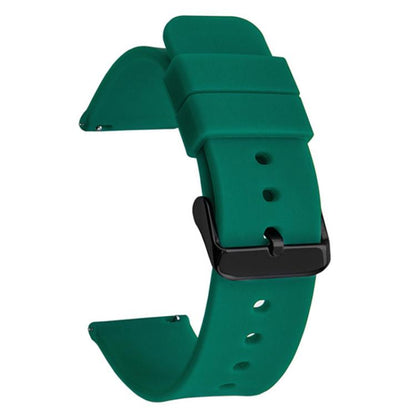 Bracelet de montre xDfind en acier inoxydable noir avec boucle ardillon et silicone étanche., 10mm, 12mm, 14mm, 15mm, 16mm