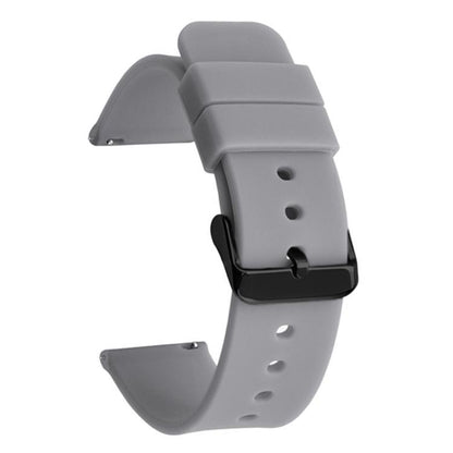 Bracelet de montre xDfind en acier inoxydable noir avec boucle ardillon et silicone étanche., 18mm, 19mm, 20mm
