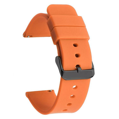Bracelet de montre xDfind en acier inoxydable noir avec boucle ardillon et silicone étanche., 18mm, 19mm, 20mm