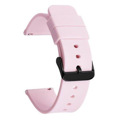 Bracelet de montre xDfind en acier inoxydable noir avec boucle ardillon et silicone étanche., 18mm, 19mm, 20mm