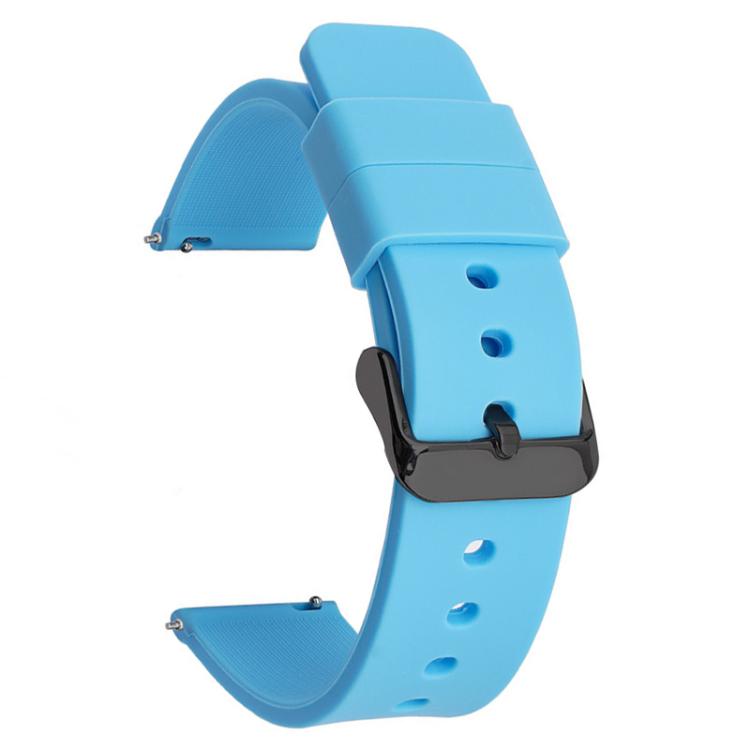 Bracelet de montre xDfind en acier inoxydable noir avec boucle ardillon et silicone étanche., 18mm, 19mm, 20mm
