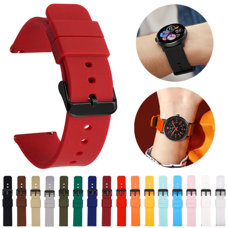 Bracelet de montre xDfind en acier inoxydable noir avec boucle ardillon et silicone étanche., 18mm, 19mm, 20mm