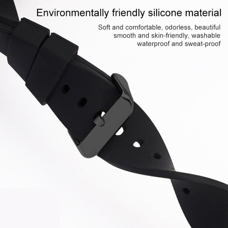 Bracelet de montre xDfind en acier inoxydable noir avec boucle ardillon et silicone étanche., 10mm, 12mm, 14mm, 15mm, 16mm