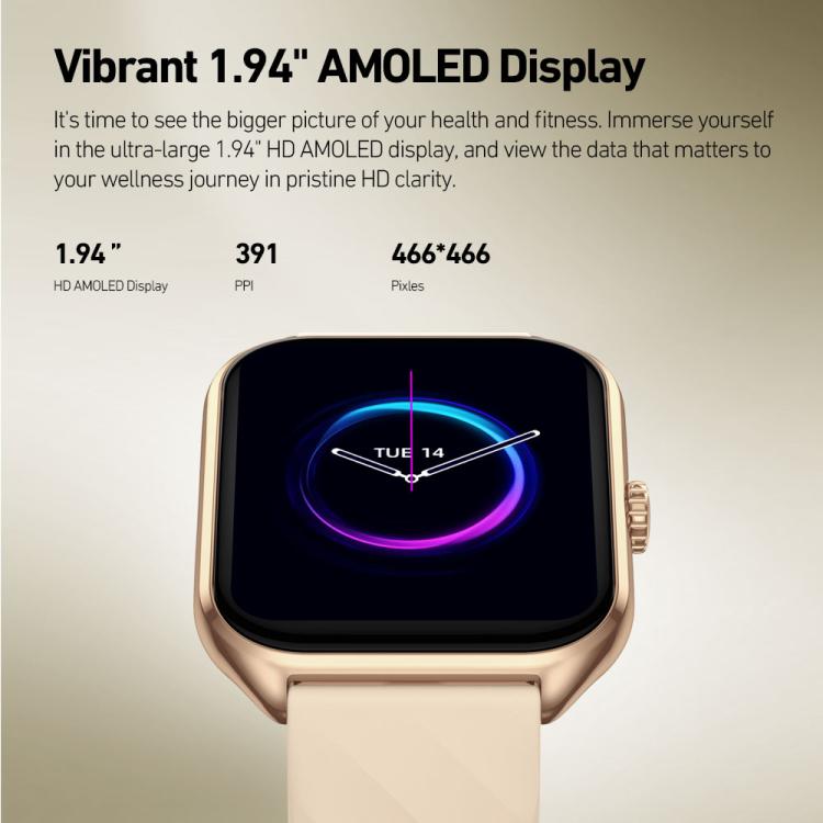 Montre connectée Zeblaze GTS 4 avec écran AMOLED de 1,94 pouce, étanche IP68, pour le sport et le fitness