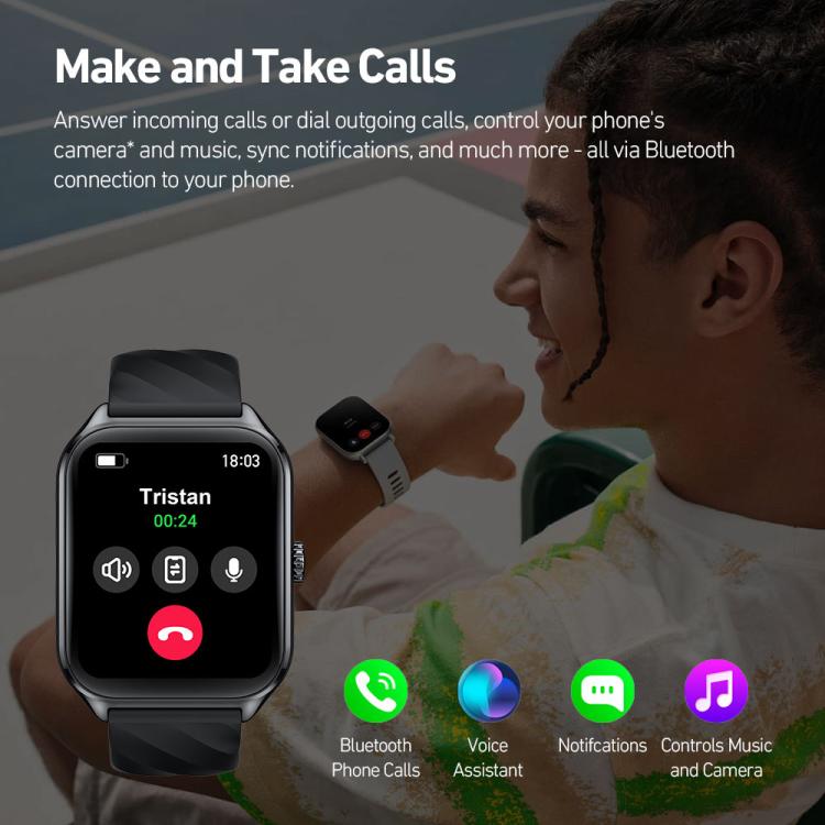 Montre connectée Zeblaze GTS 4 avec écran AMOLED de 1,94 pouce, étanche IP68, pour le sport et le fitness
