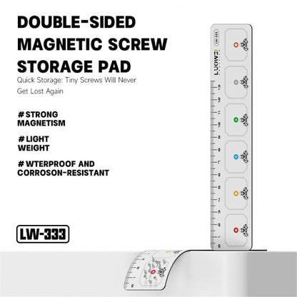 Plateau de rangement magnétique double face pour vis LUOWEI LW-333