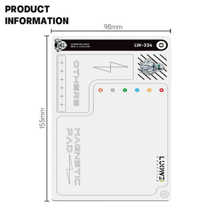 LUOWEI LW-334 Plateau magnétique double face pour vis, grand format