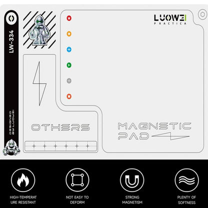 LUOWEI LW-334 Plateau magnétique double face pour vis, grand format
