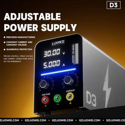 Alimentation CC numérique régulée et ajustable LUOWEI D3 30 V / 5 A, EU Plug, US Plug