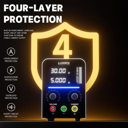 Alimentation CC numérique régulée et ajustable LUOWEI D3 30 V / 5 A, EU Plug, US Plug