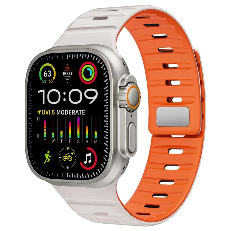 Bracelet de montre en silicone xDfind à boucle magnétique Norman, For Apple Watch 42 / 44 / 45 / 46 / 49mm, For Apple Watch 38 / 40 / 41 / S11 42mm