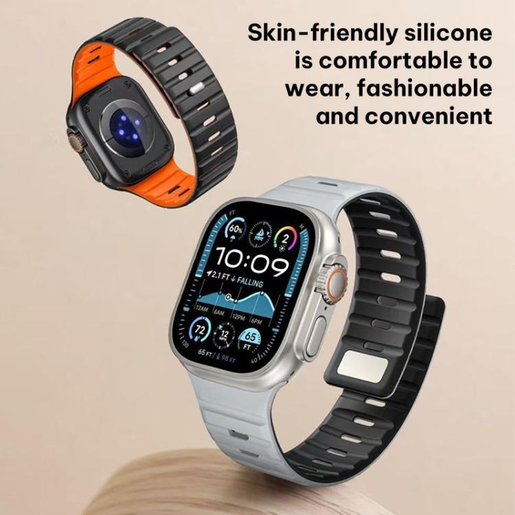 Bracelet de montre en silicone xDfind à boucle magnétique Norman, For Apple Watch 42 / 44 / 45 / 46 / 49mm, For Apple Watch 38 / 40 / 41 / S11 42mm