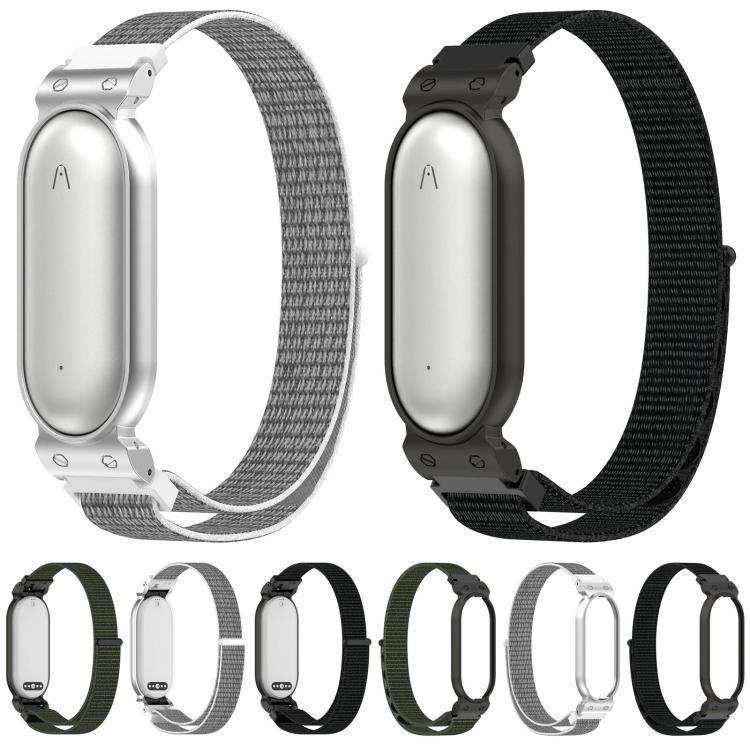 Bracelet de montre xDfind avec cadre en métal, boucle en nylon intégrée et fermeture auto-agrippante, For Plaud NotePin AI