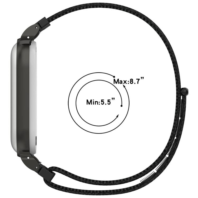 Bracelet de montre xDfind avec cadre en métal, boucle en nylon intégrée et fermeture auto-agrippante, For Plaud NotePin AI