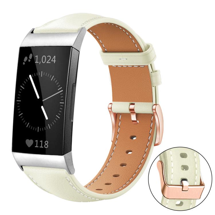 Bracelet de montre xDfind en cuir végan grain fin Black Shark avec boucle or rose, For Fitbit Charge 6 / 5, For Fitbit Versa 4 / 3 / Sense2 / 1, For Fitbit Charge 4 / 3