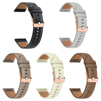 Bracelet de montre xDfind en cuir végan grain fin Black Shark avec boucle or rose, For Huawei Watch Fit4 Pro / Fit4 / Fit3