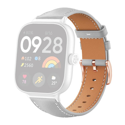 Bracelet de montre xDfind en cuir végan grain fin Black Shark avec boucle or rose, For Xiaomi Band 10 Pro / 9 Pro / Redmi Watch 6, For Redmi Watch 3 Active / Watch 3 Lite, For Redmi Watch 3
