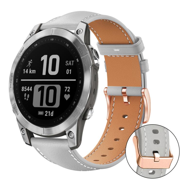 Bracelet de montre xDfind en cuir végan grain fin Black Shark avec boucle or rose, For Garmin Fenix 8/7/6/5 22mm, For Garmin Fenix 8/7S/6S/5S 20mm, For Garmin Forerunner 45 / 45S / Swim 2, For Garmin Forerunner 220/735/735XT/230/235                    ...