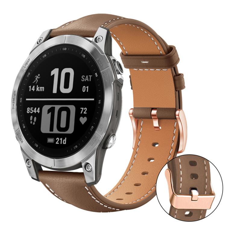 Bracelet de montre xDfind en cuir végan grain fin Black Shark avec boucle or rose, For Garmin Fenix 8/7/6/5 22mm, For Garmin Fenix 8/7S/6S/5S 20mm, For Garmin Forerunner 45 / 45S / Swim 2, For Garmin Forerunner 220/735/735XT/230/235                    ...