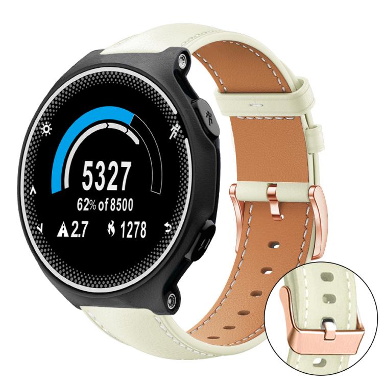 Bracelet de montre xDfind en cuir végan grain fin Black Shark avec boucle or rose, For Garmin Fenix 8/7/6/5 22mm, For Garmin Fenix 8/7S/6S/5S 20mm, For Garmin Forerunner 45 / 45S / Swim 2, For Garmin Forerunner 220/735/735XT/230/235                    ...