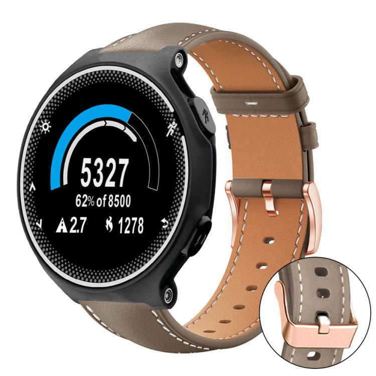 Bracelet de montre xDfind en cuir végan grain fin Black Shark avec boucle or rose, For Garmin Fenix 8/7/6/5 22mm, For Garmin Fenix 8/7S/6S/5S 20mm, For Garmin Forerunner 45 / 45S / Swim 2, For Garmin Forerunner 220/735/735XT/230/235                    ...