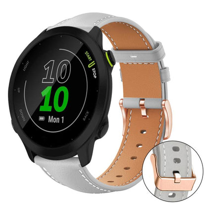 Bracelet de montre xDfind en cuir végan grain fin Black Shark avec boucle or rose, For Garmin Fenix 8/7/6/5 22mm, For Garmin Fenix 8/7S/6S/5S 20mm, For Garmin Forerunner 45 / 45S / Swim 2, For Garmin Forerunner 220/735/735XT/230/235                    ...