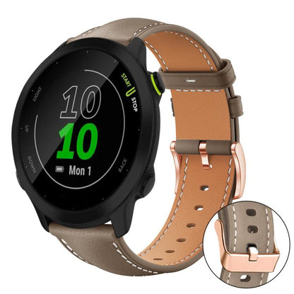 Bracelet de montre xDfind en cuir végan grain fin Black Shark avec boucle or rose, For Garmin Fenix 8/7/6/5 22mm, For Garmin Fenix 8/7S/6S/5S 20mm, For Garmin Forerunner 45 / 45S / Swim 2, For Garmin Forerunner 220/735/735XT/230/235                    ...